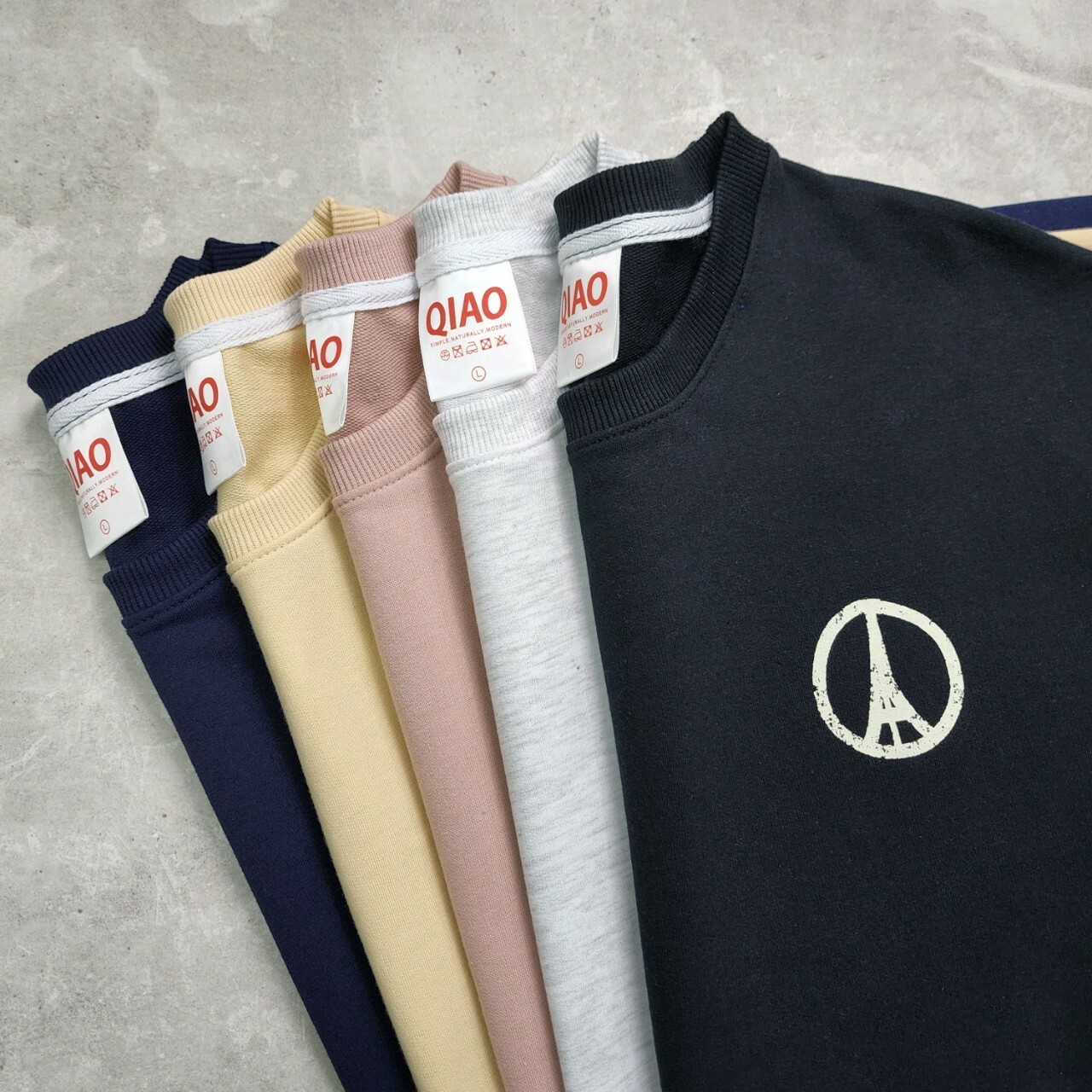 Paris & Peace 和平鐵塔標語細絨棉五分T