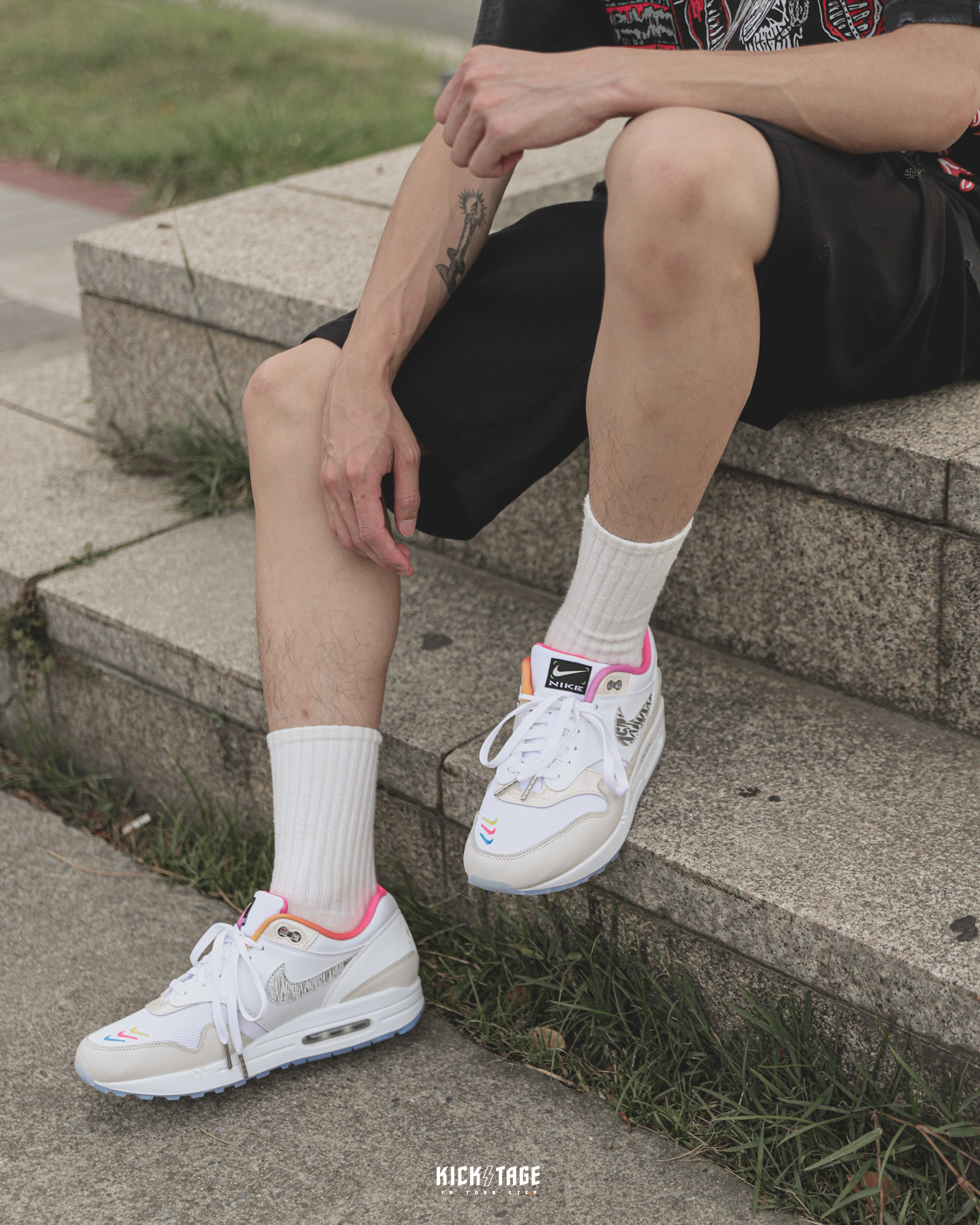 Nike Air Max 1 Unlock Your Space 白彩虹 反光 低筒休閒鞋【FN0608-101】AM1