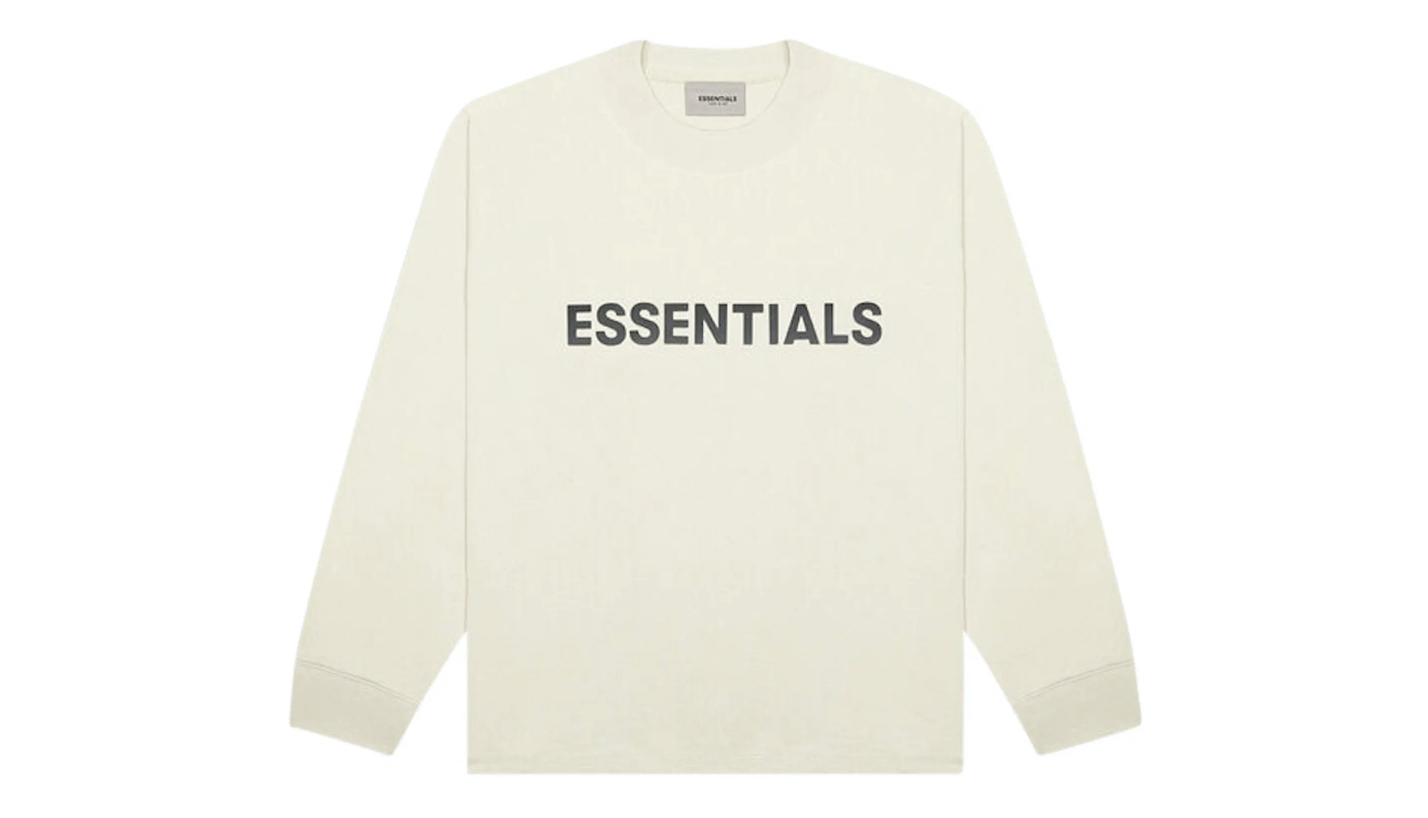 Fear of God Essentials Boxy Long Sleeve T-Shirt Applique Logo Buttercream TAN 兩色