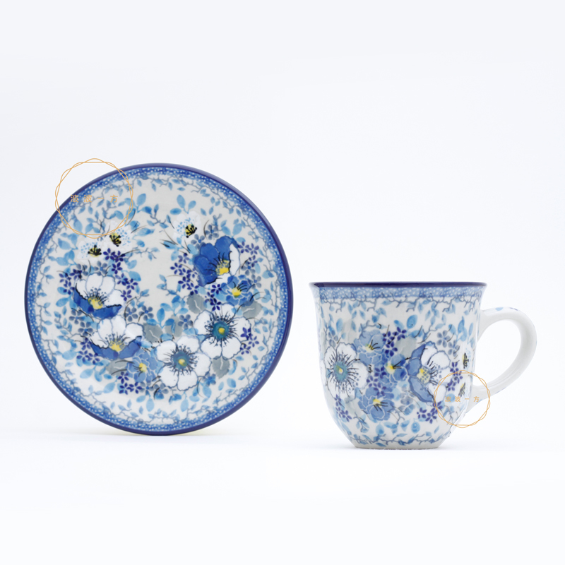 杯盤組-200ml-皎潔淡藍