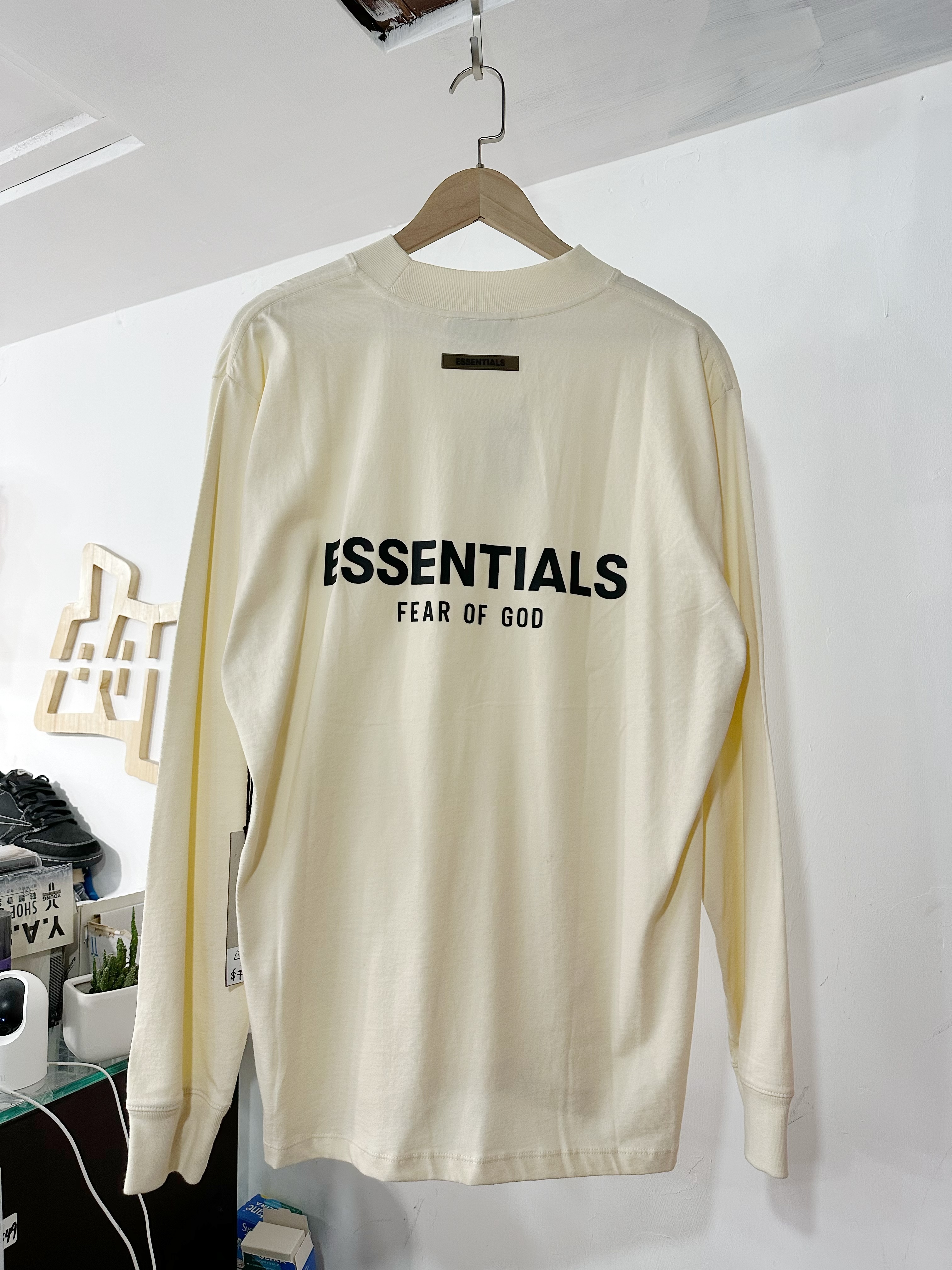 Fear of God Essentials Long Sleeve T-shirt CREAM 奶白