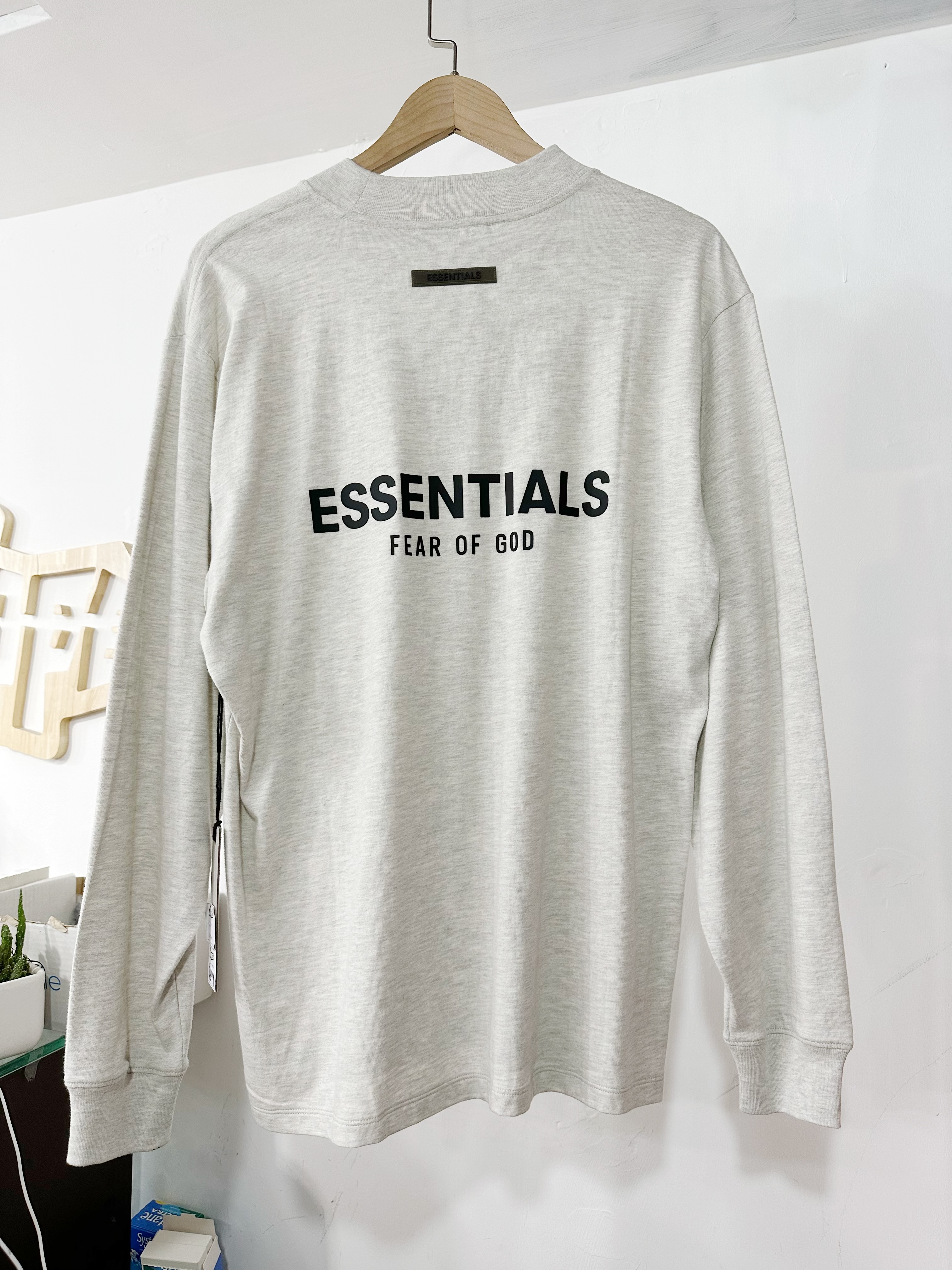 Fear of God Essentials Long Sleeve T-Shirt Light Heather Oatmeal