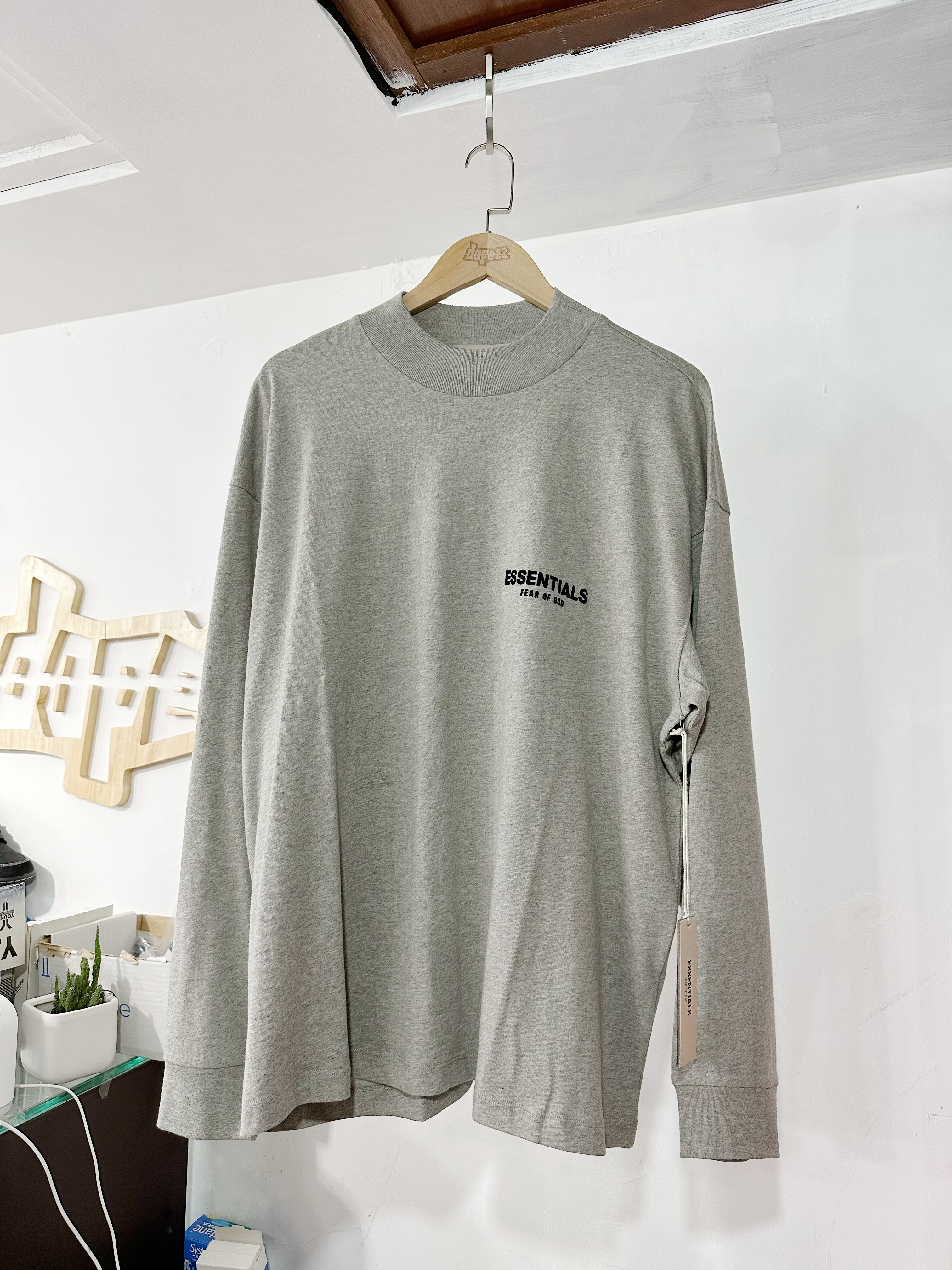 Fear of God Essentials LS Tee Dark Oatmeal