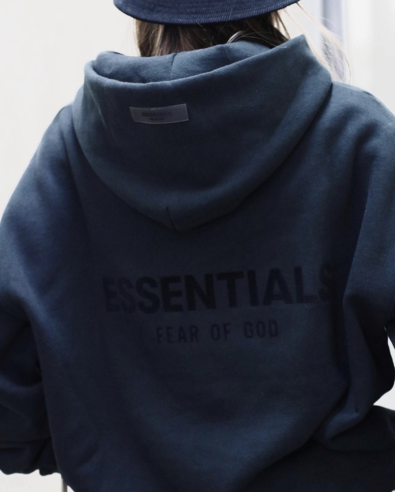 Fear of God Essentials Hoodie Stretch Limo BLACK 黑色
