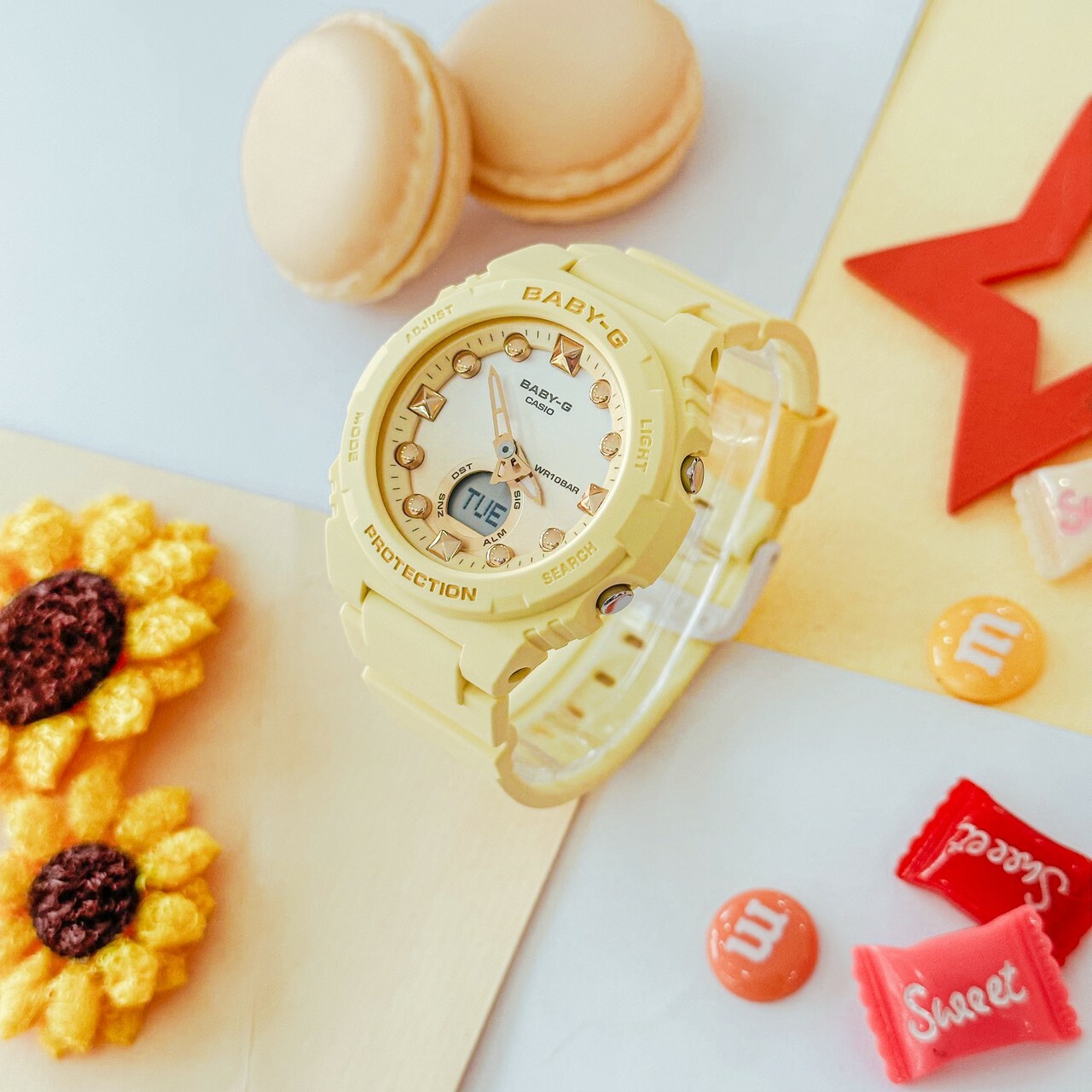 【Baby-G】夏日海洋繽紛漸層雙顯錶 BGA-320-9A 42.4mm 現代鐘錶