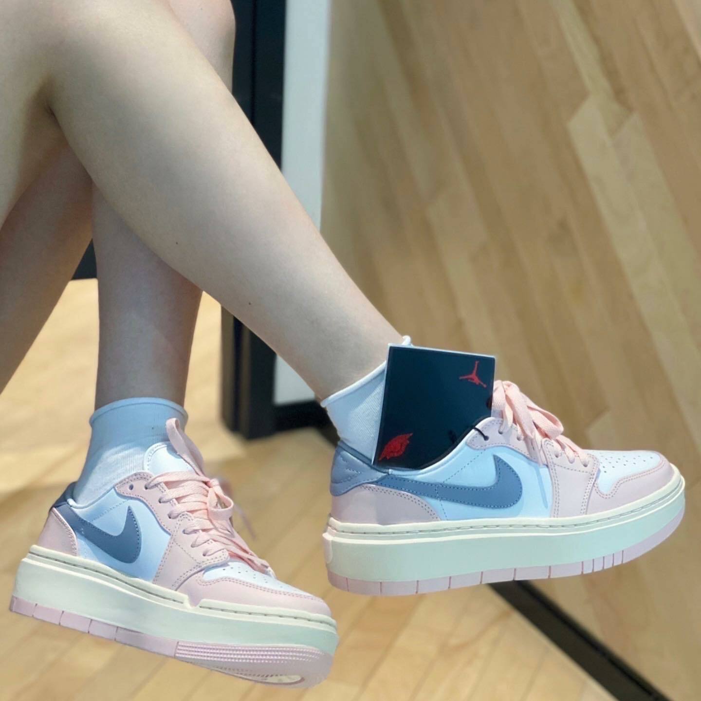 NIKE Air Jordan 1 厚底SE 馬卡龍配色"Peach Vanilla Pink"