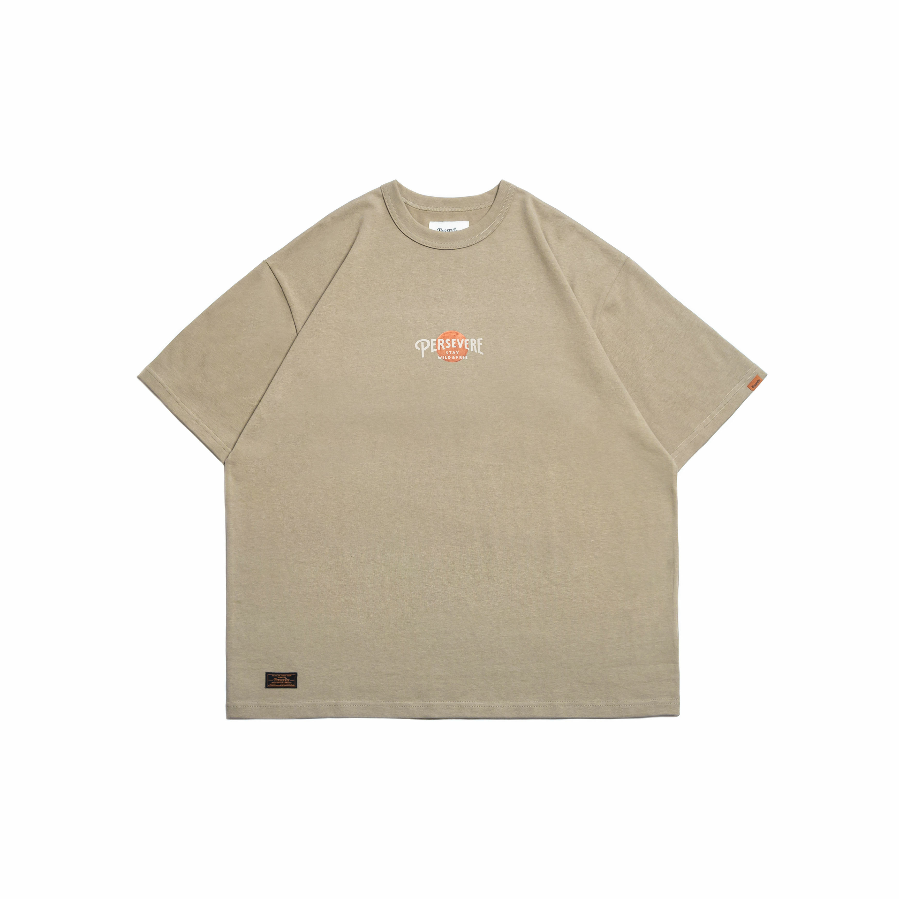 PERSEVERE SUN GRAPHIC T-SHIRT - SAND COLOR