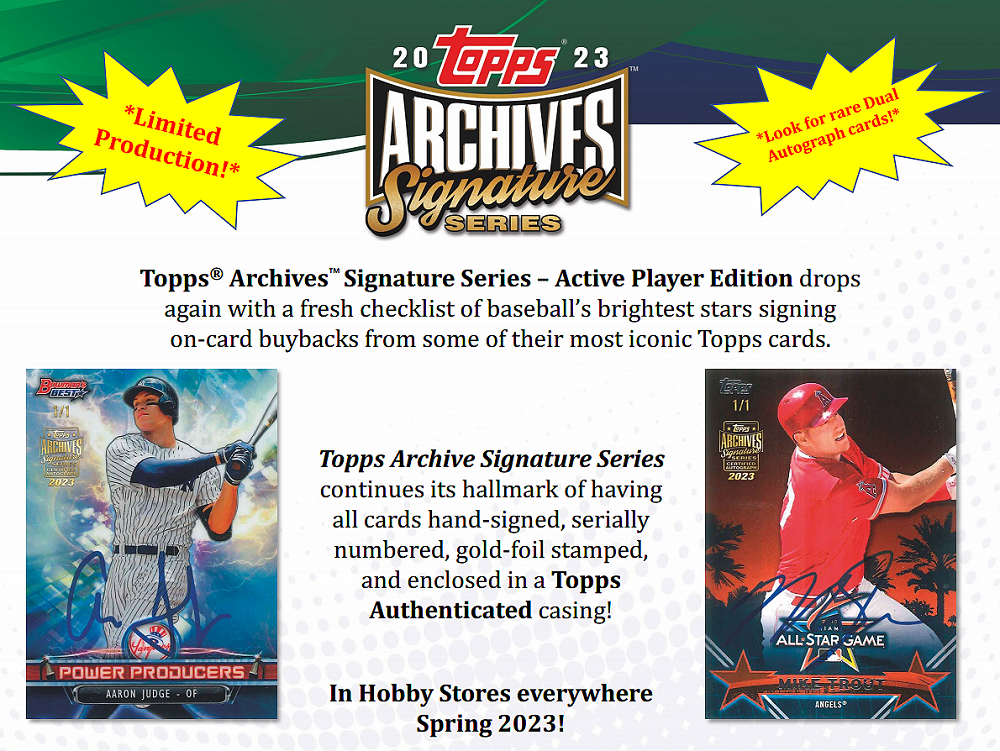 MLB 2023 Topps Archives Signature Series Active Player