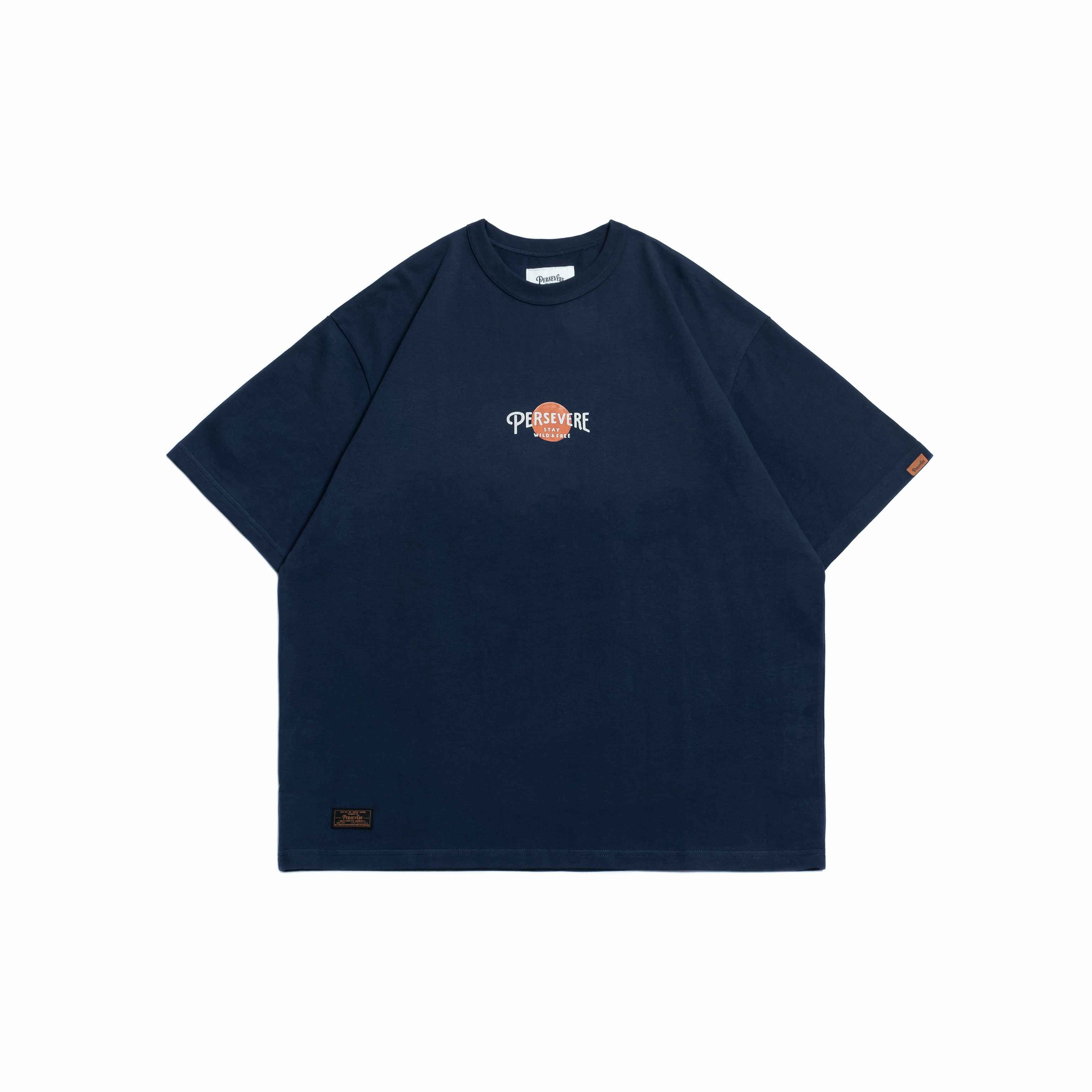 PERSEVERE SUN GRAPHIC T-SHIRT - DARK BLUE