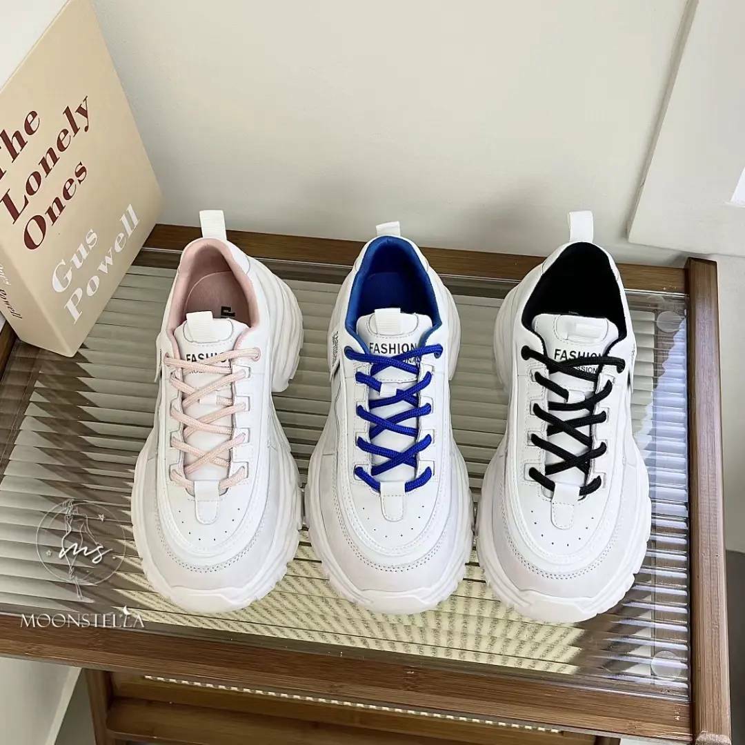 糖果跳色真皮老爹鞋