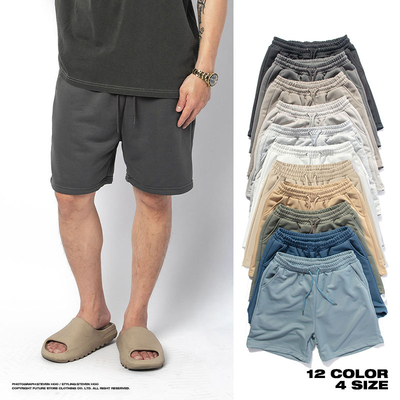 高磅棉短褲 休閒抽繩短褲