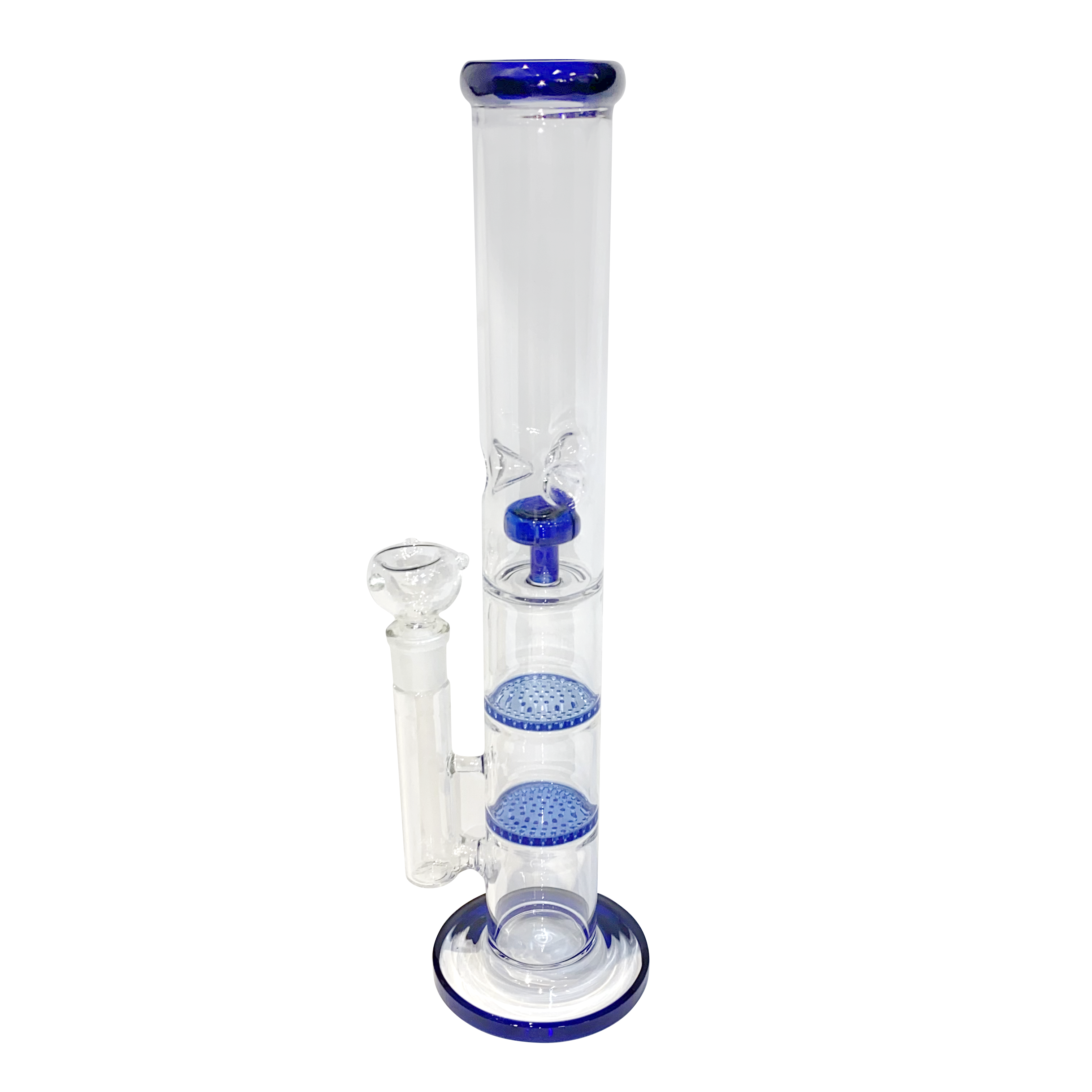 內鑲雙層蜂巢過濾起泡 - 水煙壺 Double Honeycomb Disc Bong 40cm