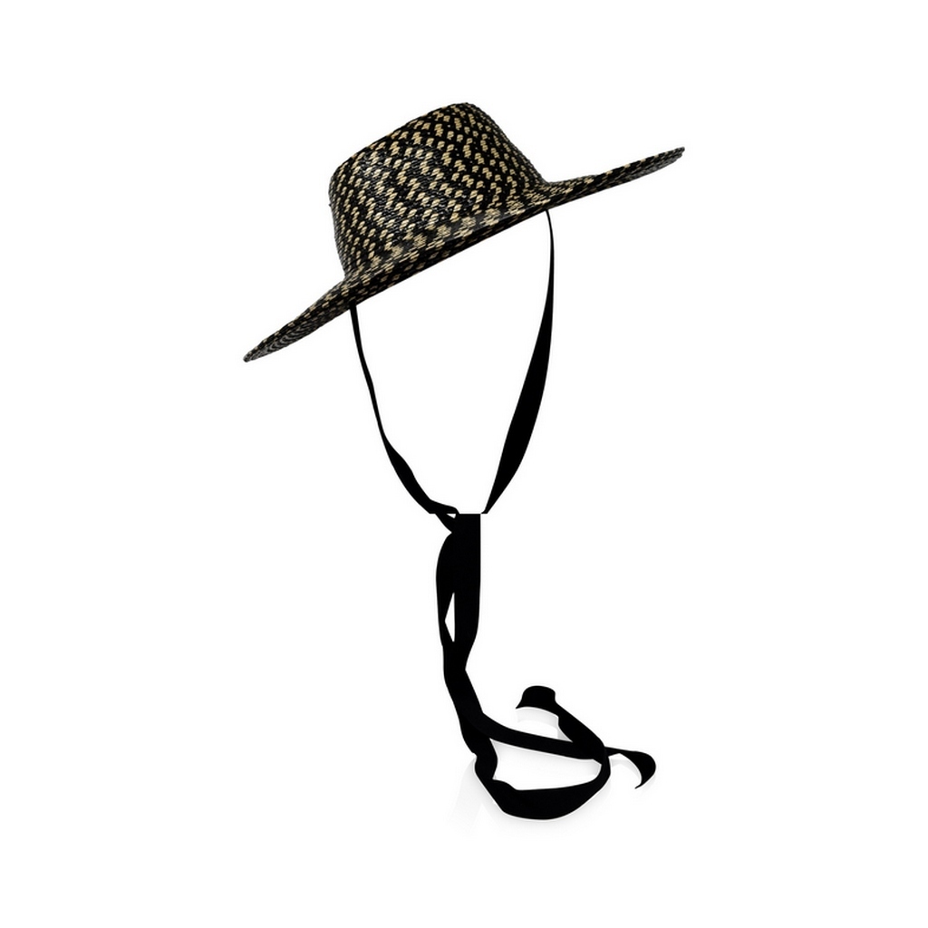 GIGI BURRIS - ALOHA寬沿編織綁帶渡假草帽