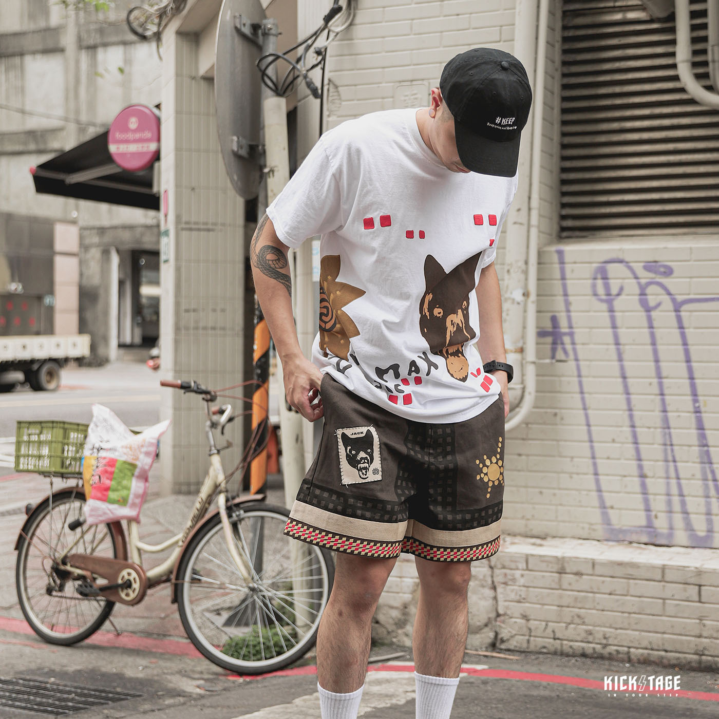 [特價售出無退換]  男女款 Travis Scott Wolf Tee 白色 沙漠之花 仙人掌 塗鴉 短袖 短T TS【CJAM-SS03】