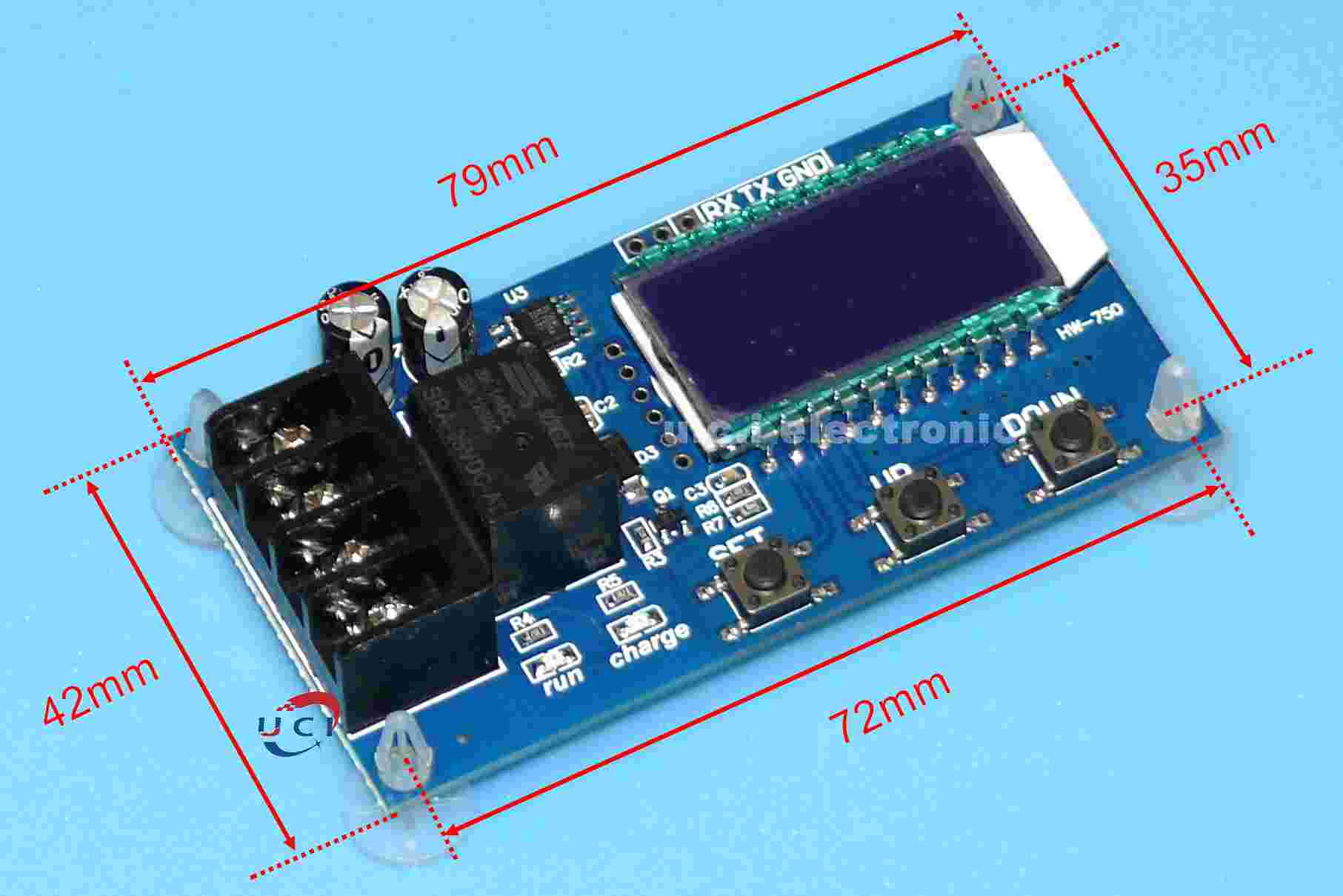【UCI電子】(6-7) 6-60V 10A蓄電池鋰電池通用充電控制保護板 過充斷電數字顯示 6-120V 10A