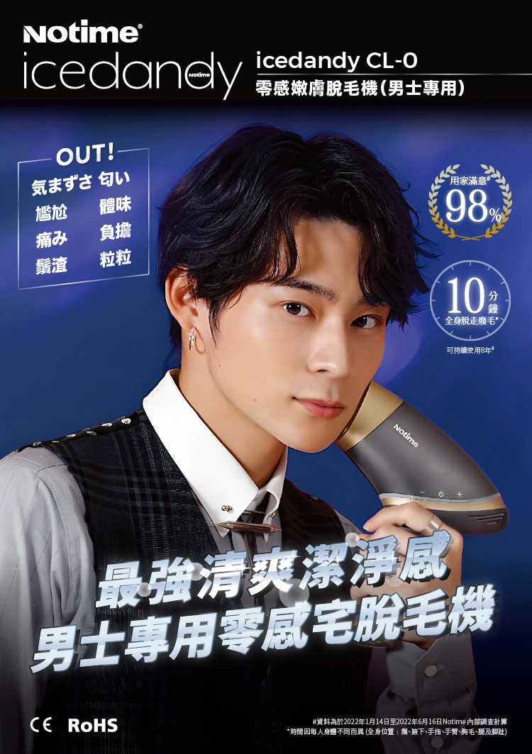 Notime Icedandy CL-0 零感嫩膚脫毛機(男士專用) CA1605