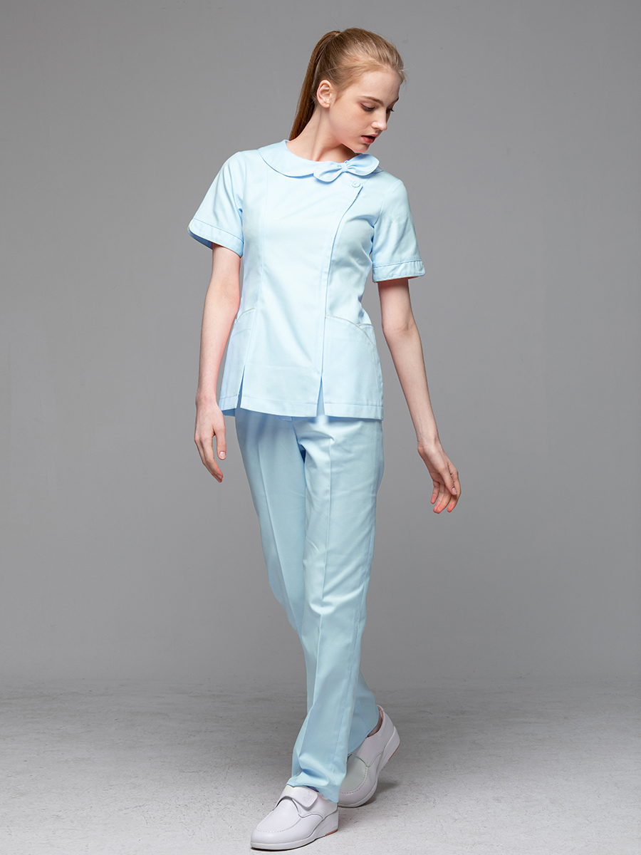 【 B233-B0 出清款 】女護理褲裝-B立挺布-寶寶藍