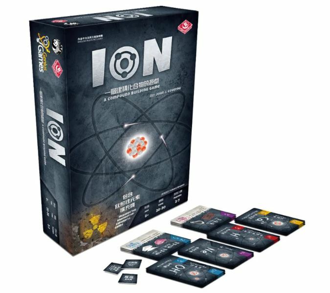 ION 繁體中文版 內附放射性元素擴充 一個建構化合物的遊戲 化學桌遊