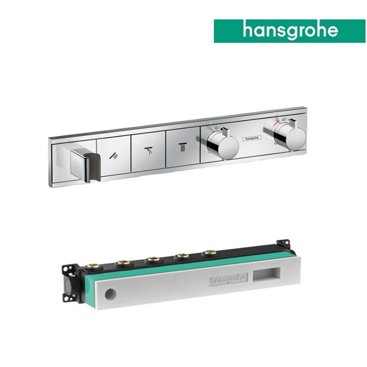 hansgrohe RainSelect 15356, -000 + 15311, -180 Thermostat for concealed installation for 3 functions
