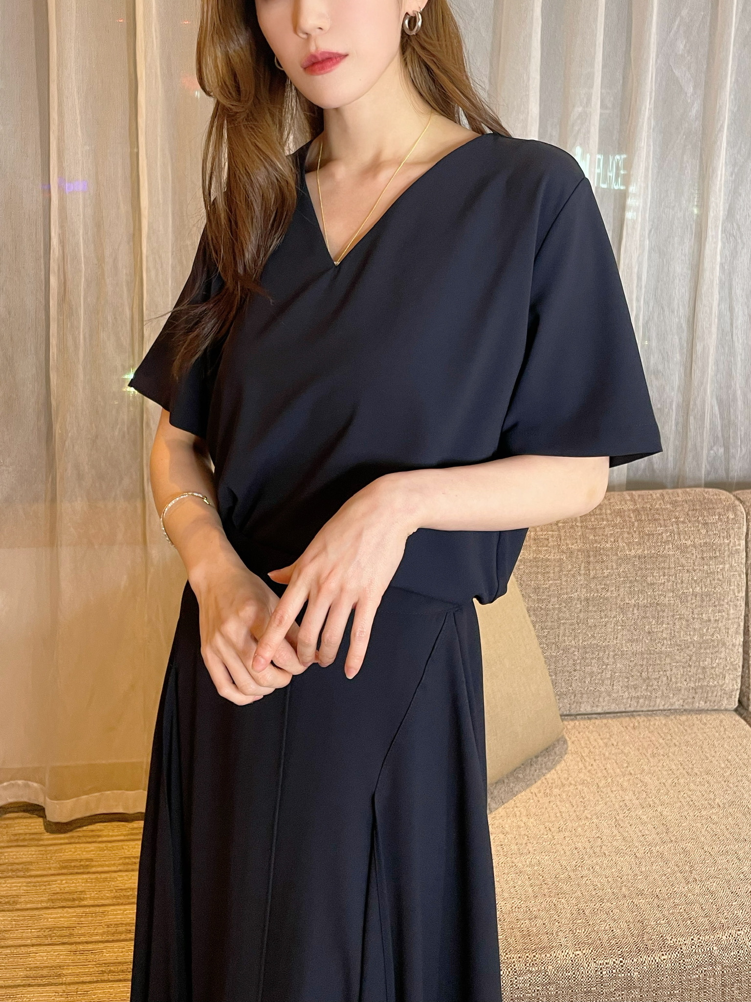 優雅後鬆緊傘擺套裝