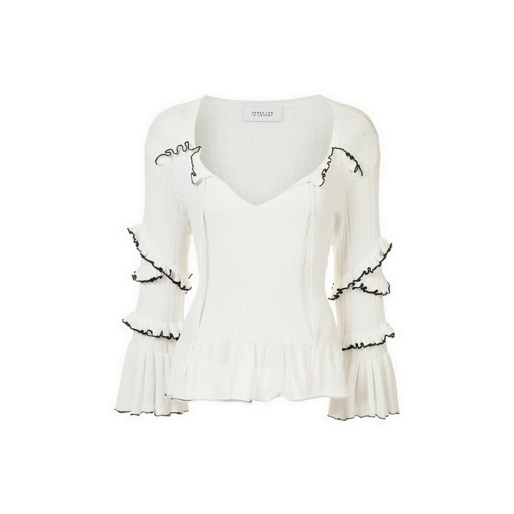 DEREK LAM 10 CROSBY - 荷葉袖長袖上衣