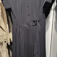 [S] DKNY MIXED PLEATED DRESS,BLACK, B1370336-BLK (SD438)