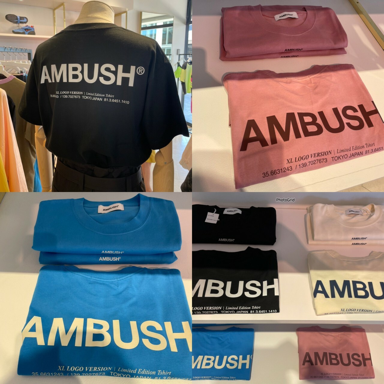 限時折扣 AMBUSH 經典款 正反面字體Logo短袖 T 店鋪限定