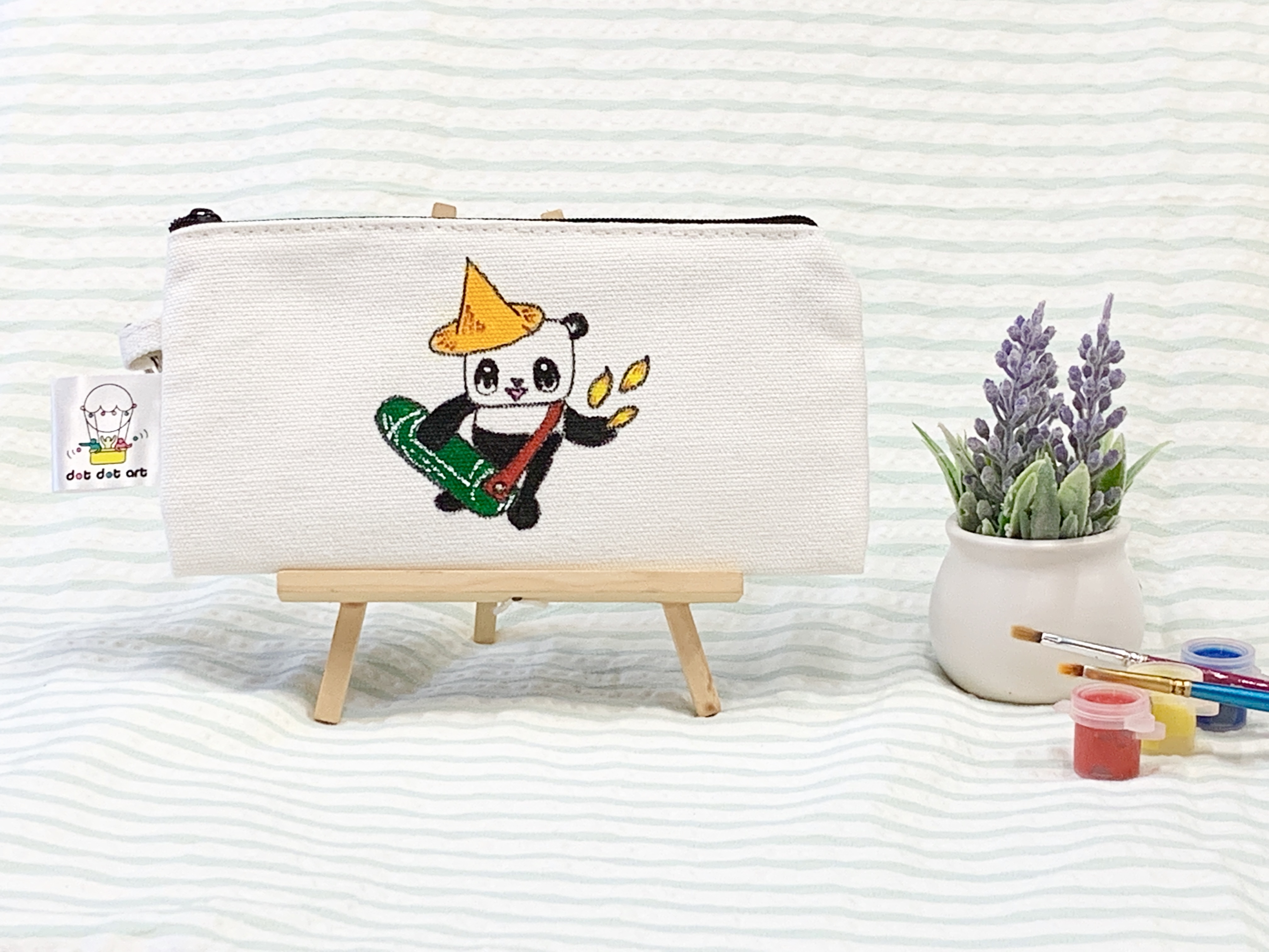 長筆袋 (飛機欖熊貓)