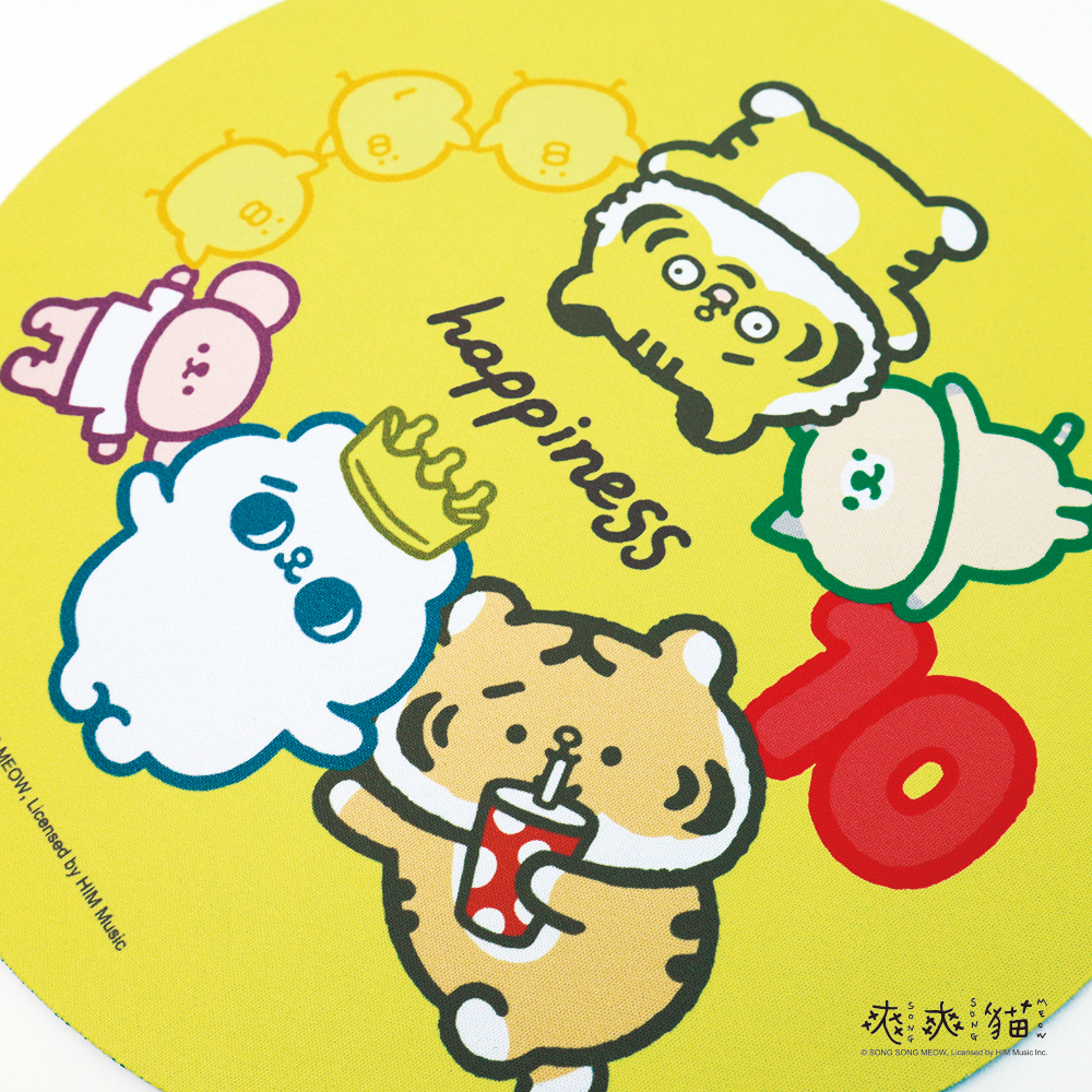 爽爽貓好朋友滑鼠墊(圓形)