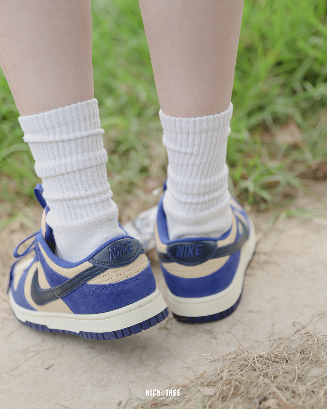 女鞋NIKE DUNK LOW BLUE SUEDE 藍黑卡其香草OREO 低筒休閒鞋【DV7411-4