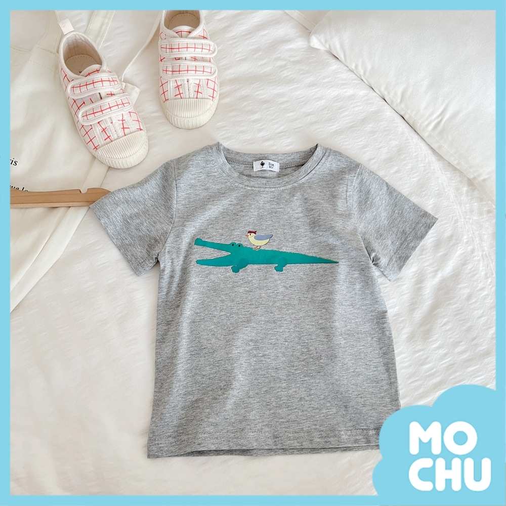 張嘴綠鱷魚圓領短袖上衣