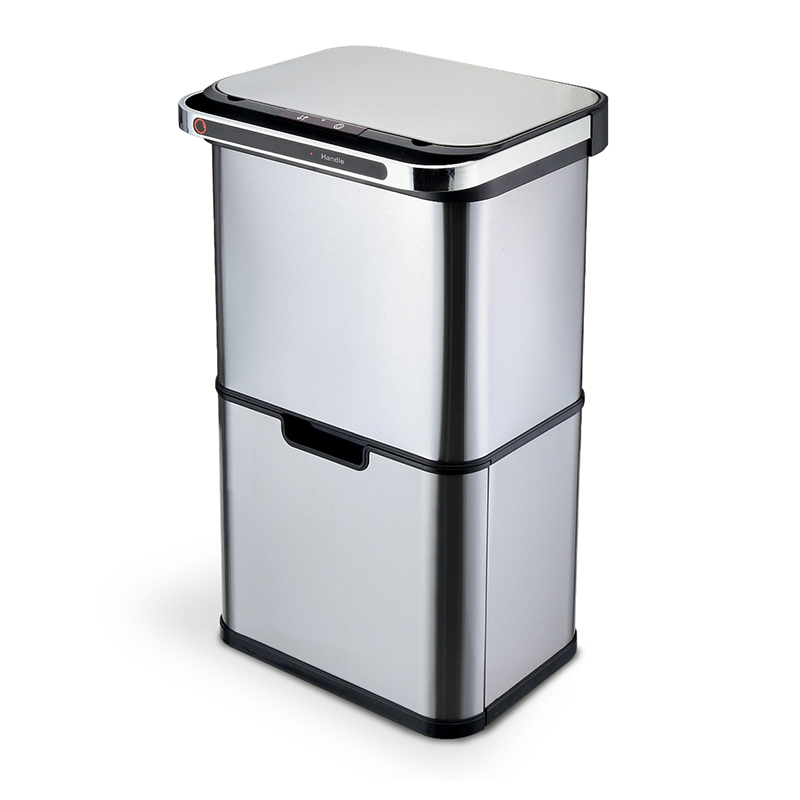 50L不鏽鋼除臭四格分類感應垃圾桶 ELPH8889