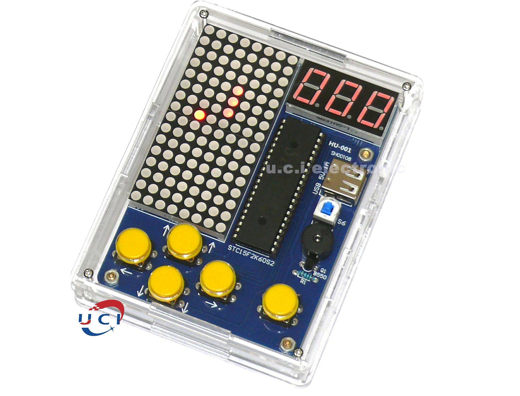 【UCI電子】(中上) DIY圖元遊戲機製作套件 51單片機遊戲機 俄羅斯方塊diy散件HU-001