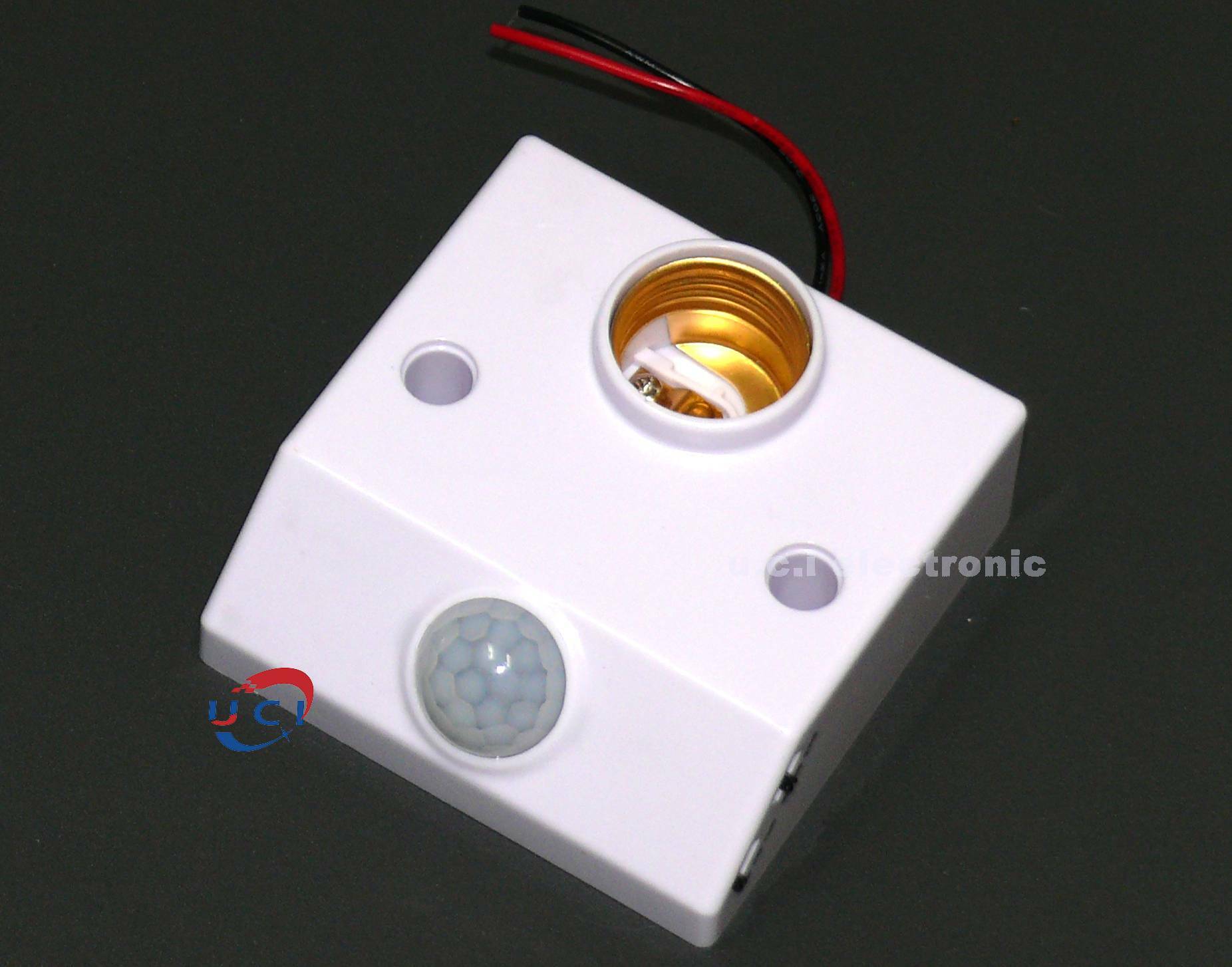 【UCI電子】(Z-2) 人體紅外線感應 開關 燈頭燈座 樓道延時感光 E27燈座