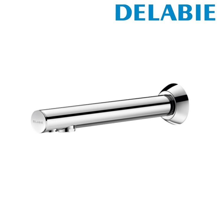 Delabie "BINOPTIC" 379ENC Wall-mounted electronic basin tap, 230/12V mains supply with transformer