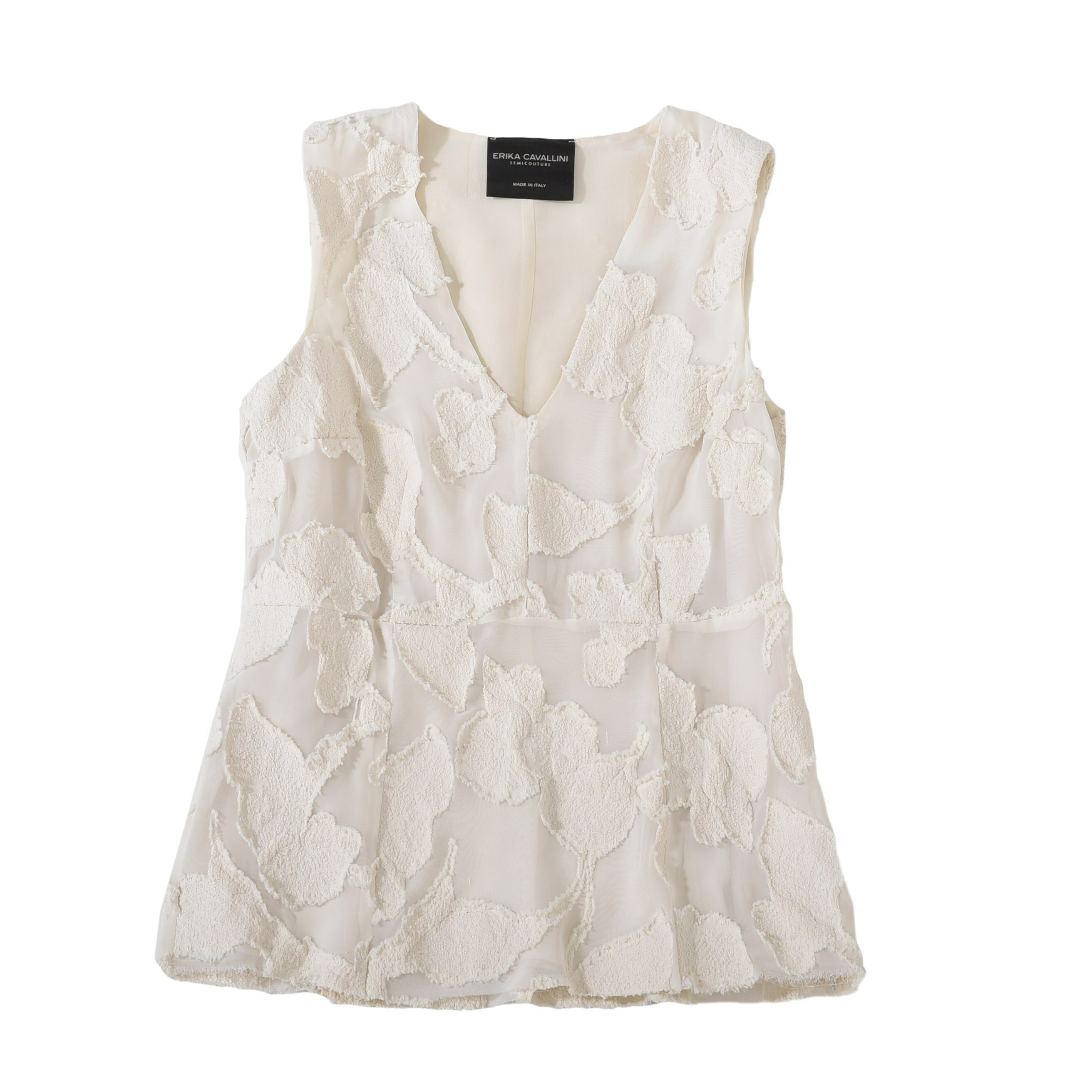 ERIKA CAVALLINI - 刺繡V領無袖上衣
