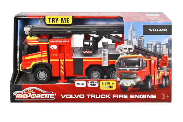 《 美捷輪 Majorette 》美捷輪大合金-Volvo 聲光消防車