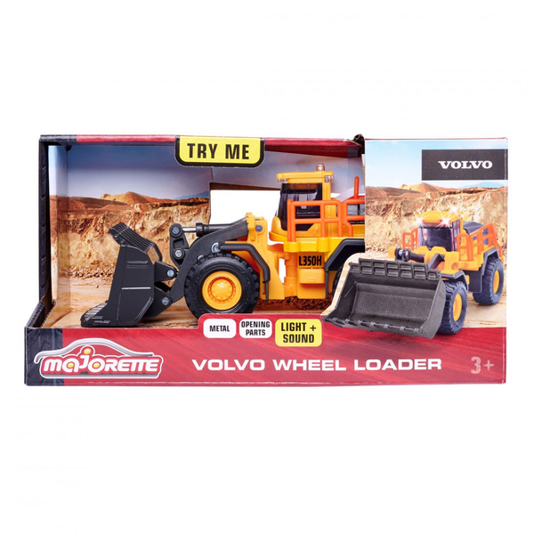 《 美捷輪 Majorette 》美捷輪大合金-Volvo 聲光推土機