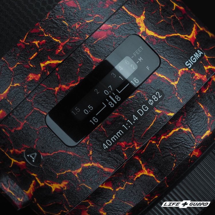 LIFE+GUARD 鏡頭貼膜，適用 SIGMA 40mm F1.4 DG HSM ART，LVRD 熔岩風格設計