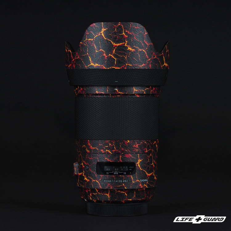 LIFE+GUARD 鏡頭貼膜，適用 SIGMA 40mm F1.4 DG HSM ART，LVRD 熔岩風格設計