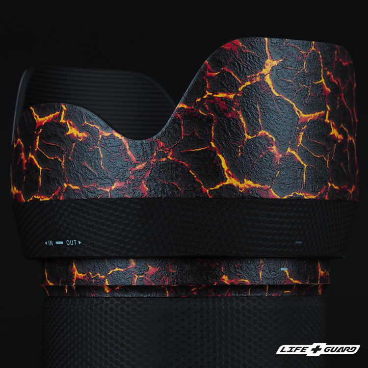 LIFE+GUARD 遮光罩貼膜特寫，適用 SIGMA 40mm F1.4 DG HSM ART，熔岩風格設計