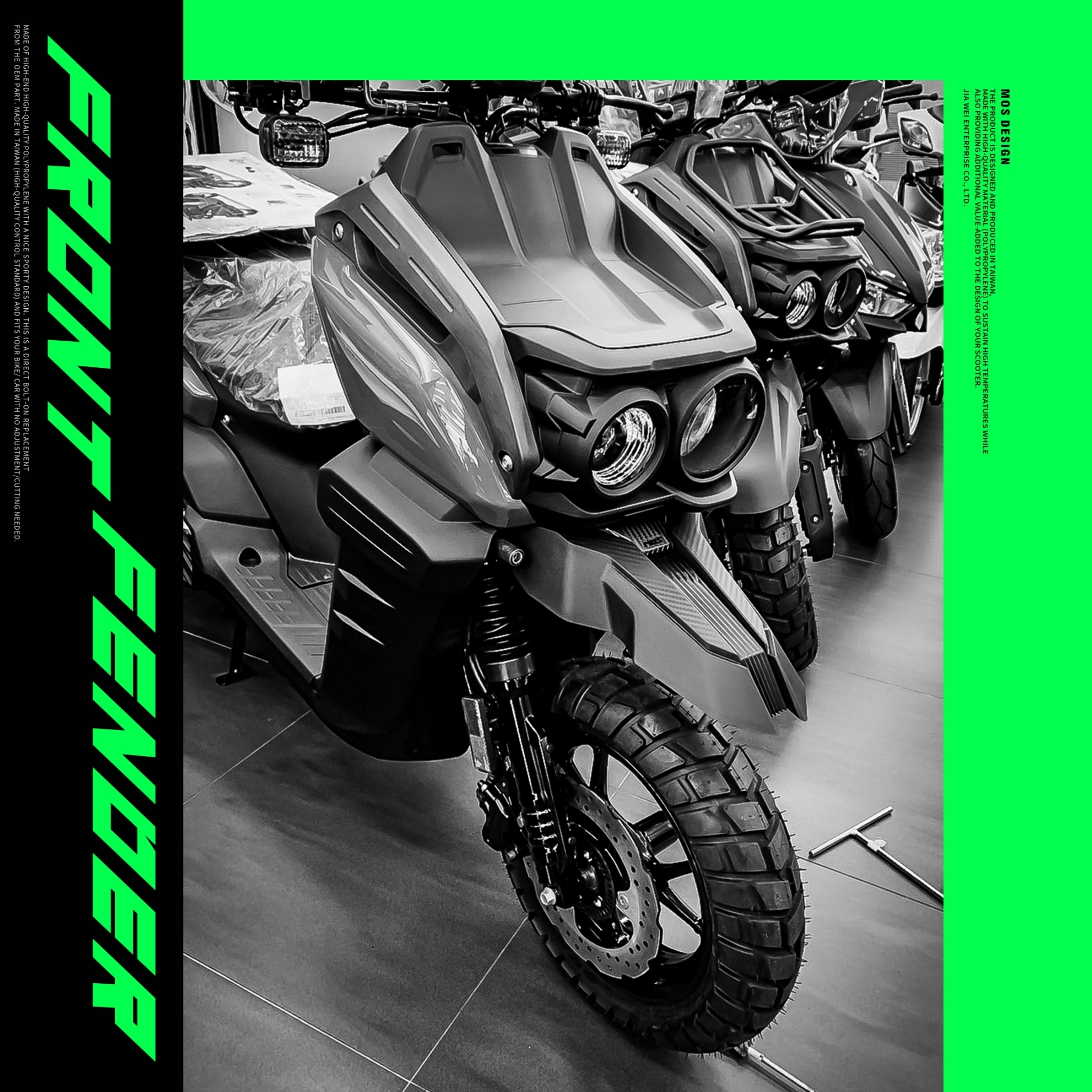 2022 - 2025 Yamaha Zuma 125 Front Fender Upgrade