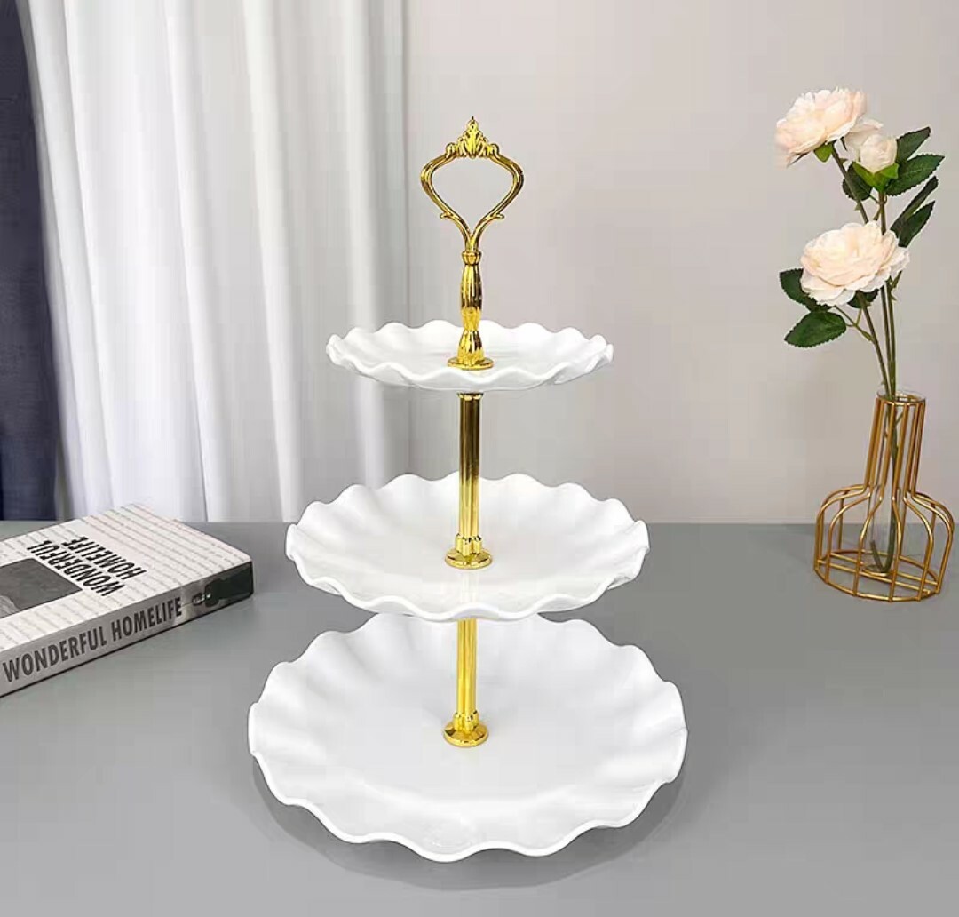 歐式風格三層點心盤