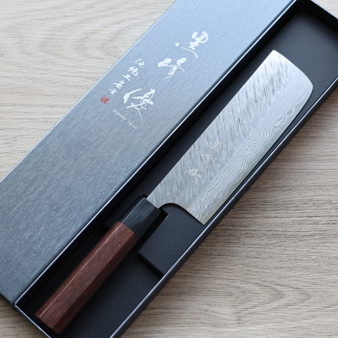 黑崎優 風神 菜切 165mm VG10鋼 墨流