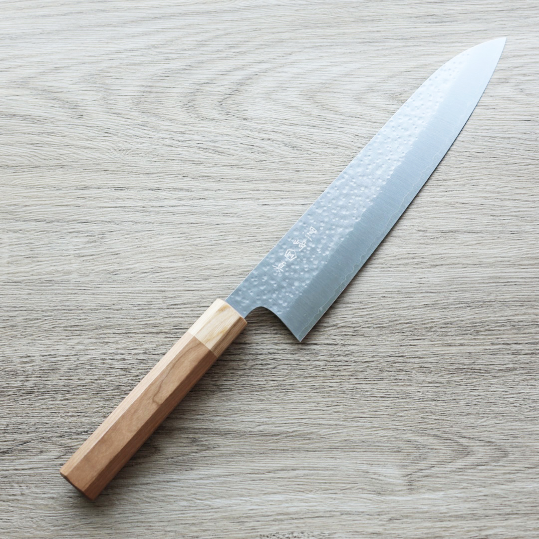 黑崎真 牛刀 240mm SG2粉末HSS鋼 櫻花鎚目