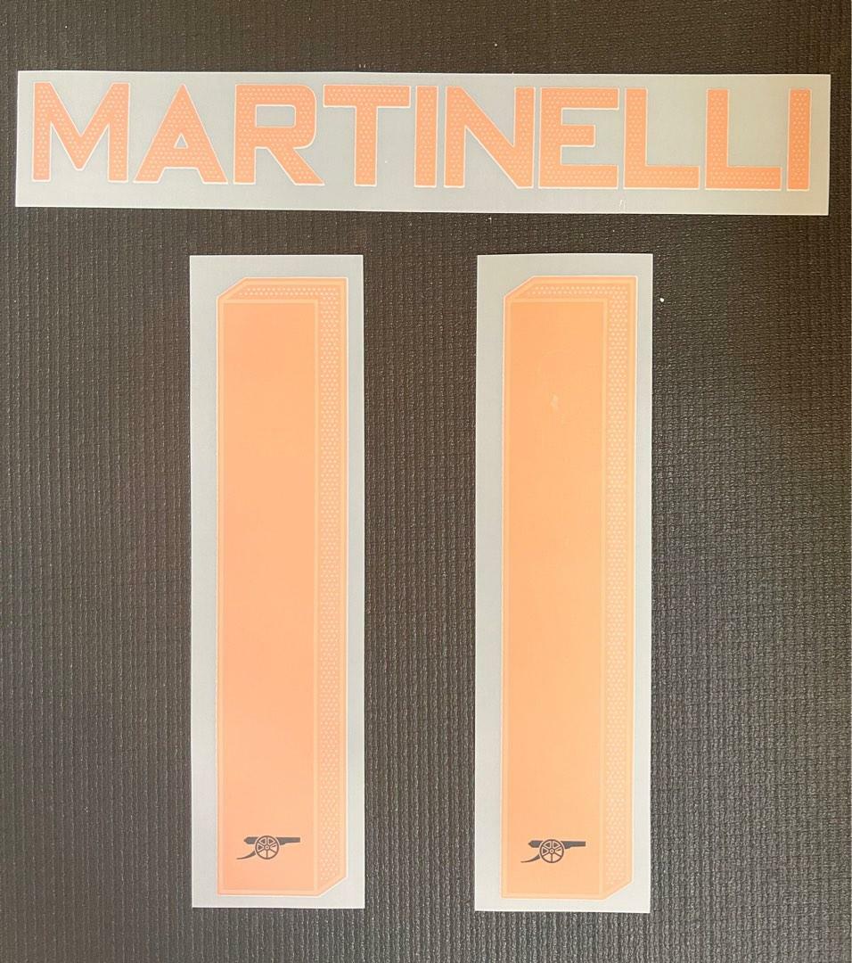 2022 Arsenal Away Club Official Nameset 11 MARTINELLI  (**印字, 不包括球衣)