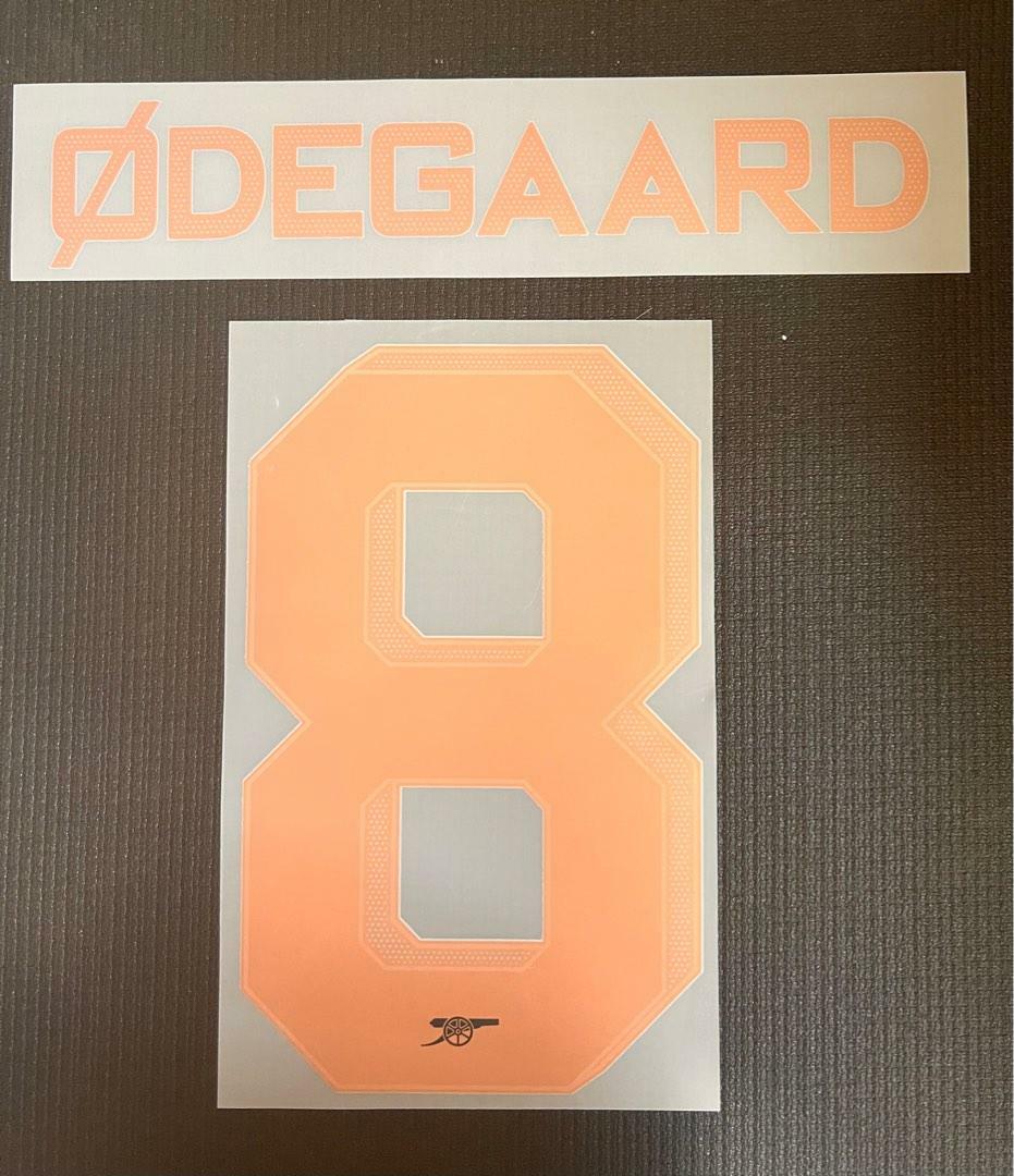 2022 Arsenal Away Club Official Nameset 8 ODEGAARD  (**印字, 不包括球衣)