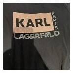 [S] KARL LAGERFELD SPARKLE LOGO TEE,BLACK, L3WHA006-BLK (SKL551)