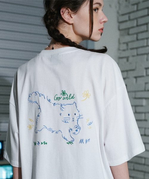 【CPGN STUDIO】Frog Pop Embroidery Short Sleeve T-shirt CPGN STUDIO FROG POP EMBROIDERY HOODIE