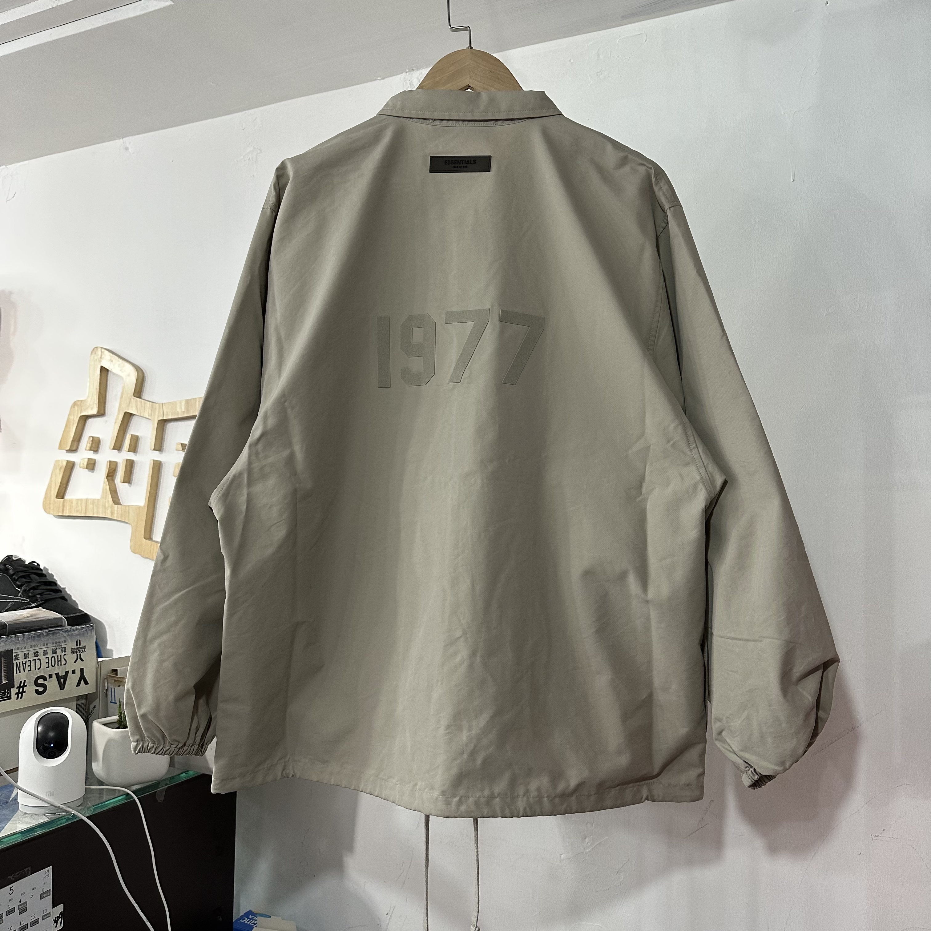 Fear Of God Essentials 1977 Coach Jacket SMOKE